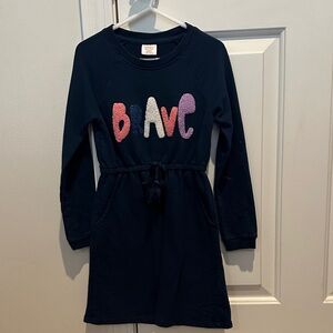 Wonder Nation Navy Dress with Colorful Appliqué